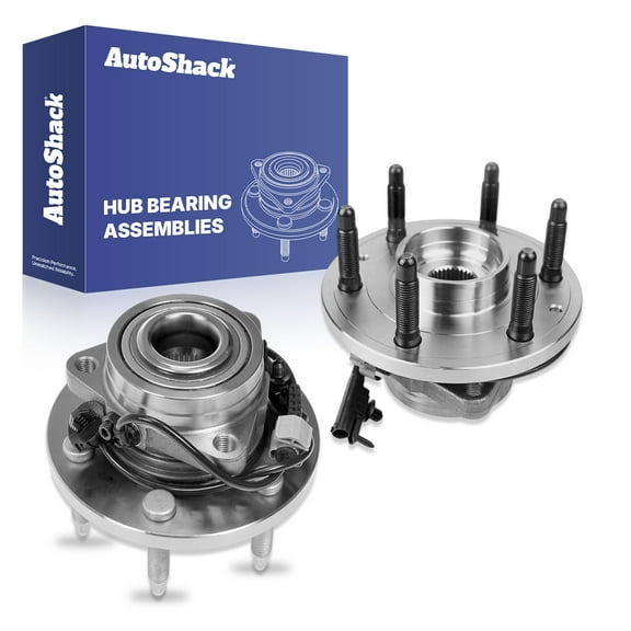 AutoShack Front Wheel Hub Bearing Assemblies with ABS| Replacement for 2007-2013 Chevrolet Silverado 1500 2007-2013 GMC Sierra 1500 | 2-PC