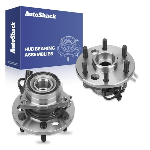 AutoShack Front Wheel Hub Bearing Assemblies with ABS| Replacement for 1995-2000 GMC Yukon | 2-PC