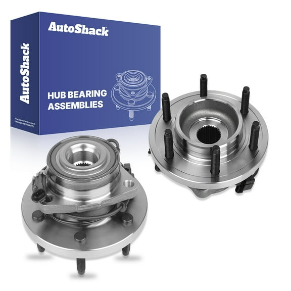 AutoShack Front Wheel Hub Bearing Assemblies Left & Right with ABS Replacement for 2006-2008 Hummer H3 2-PC Set