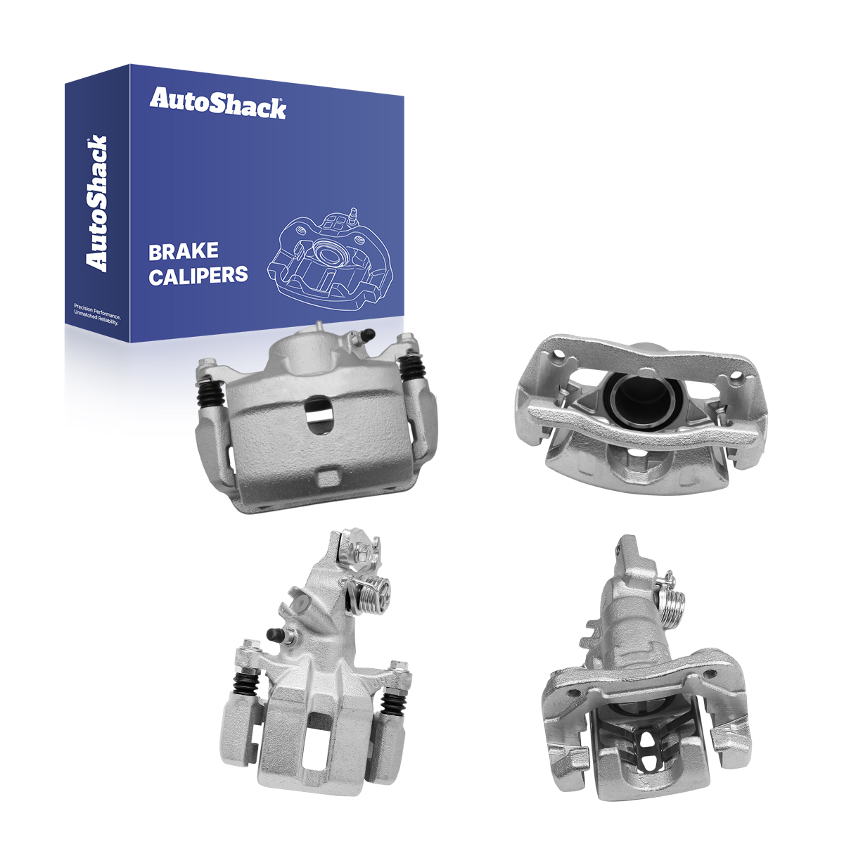 AutoShack Front & Rear Brake Calipers for Honda, Accord 2003-2007, FWD L4 2.4L