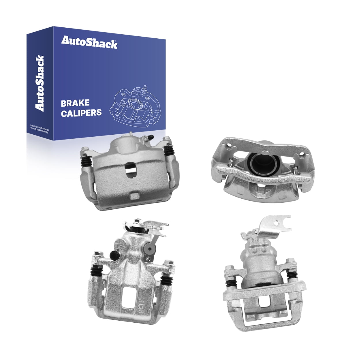 AutoShack Front & Rear Brake Calipers for Honda, Accord 2008-2012, FWD L4 2.4L