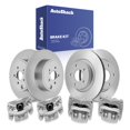 thumbnail image 1 of AutoShack Front Vented & Rear Solid Brake Rotors + Calipers 8-PC Brake Kit Replacement for 2008-2011 Subaru Impreza, 1 of 5