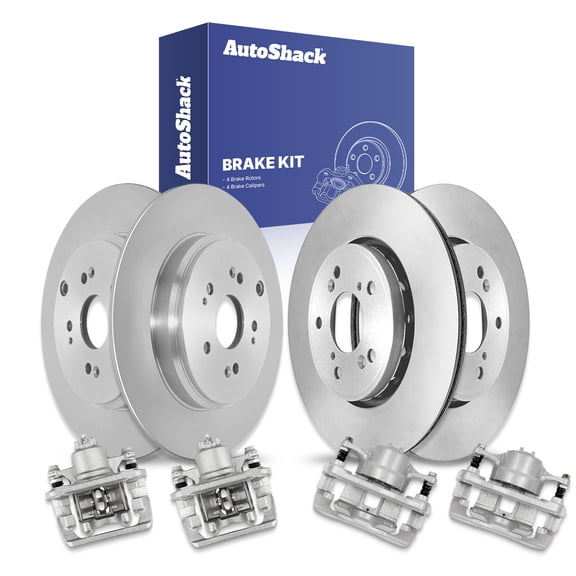 AutoShack Front & Rear Brake Rotors Calipers | Replacement for 2013-2018 Acura RDX | 8-PC Brake Kit