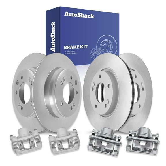 AutoShack Front & Rear Brake Rotors Calipers | Replacement for 2016 Kia Sportage 2.4L FWD | 8-PC Brake Kit