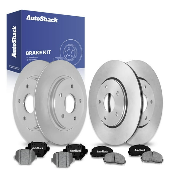 AutoShack Front & Rear Brake Rotors Ceramic Brake Pads | Replacement For 2015-2016 Chrysler Town & Country 3.6L V6 FWD | 12-PC Brake Kit