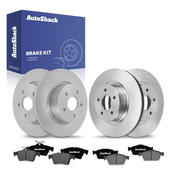 AutoShack Front & Rear Brake Rotors Ceramic Brake Pads | Replacement For 2013-2016 Ford Escape 1.6L 2.5L AWD FWD | 12-PC Brake Kit