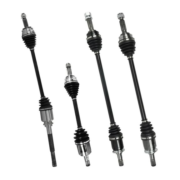 AutoShack Front & Rear CV Axle Shaft Assemblies for Jeep, Compass 2014-2017, 4WD L4 2.4L
