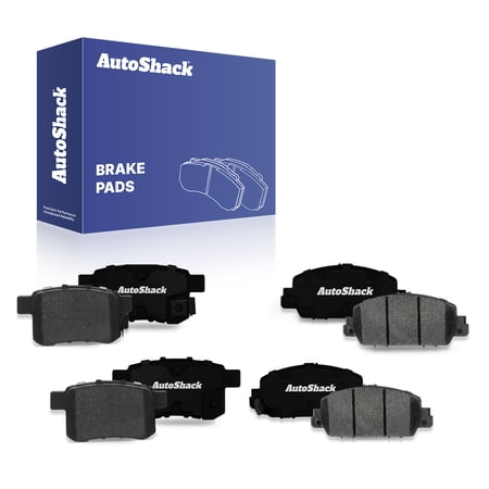 AutoShack Front & Rear Ceramic Brake Pad Set for Honda, Accord 2013-2017, FWD L4 2.0L 2.4L V6 3.5L