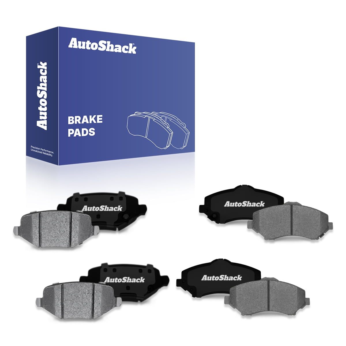 AutoShack Front & Rear Ceramic Brake Pad Set for Dodge, Chrysler & Ram, Grand Caravan 2012-2016 Town & Country 2012-2016 Journey 2013 C/V 2012-2015, FWD AWD L4 2.4L V6 3.6L