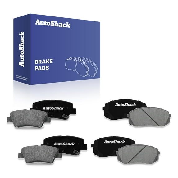 AutoShack Front & Rear Ceramic Brake Pad Set Replacement for 2015-2016 Hyundai Sonata 2014-2016 Kia Cadenza 2015 Kia Soul EV 8-PC