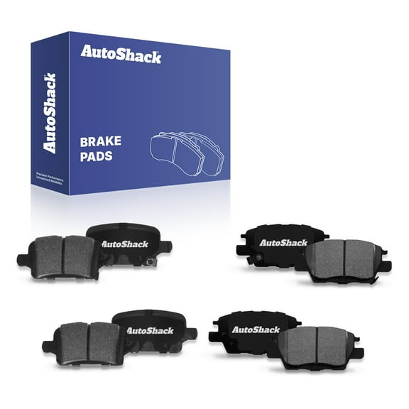AutoShack Front & Rear Ceramic Brake Pad Set for Chevrolet, Cruze 2016-2019 Bolt EV 2017-2023 Bolt EUV 2022-2023 Volt 2016-2019, FWD L4 1.4L 1.5L 1.6L
