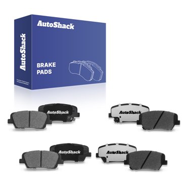 AutoShack Ceramic Brake Pad Set (Front & Rear) – 8-Piece Kit For 2016-2019 Kia Sorento & 2017-2018 Hyundai Santa Fe Sport