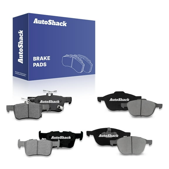 AutoShack Front & Rear Ceramic Brake Pad Set | Replacement for 2017-2019 Ford Escape | 8-PC