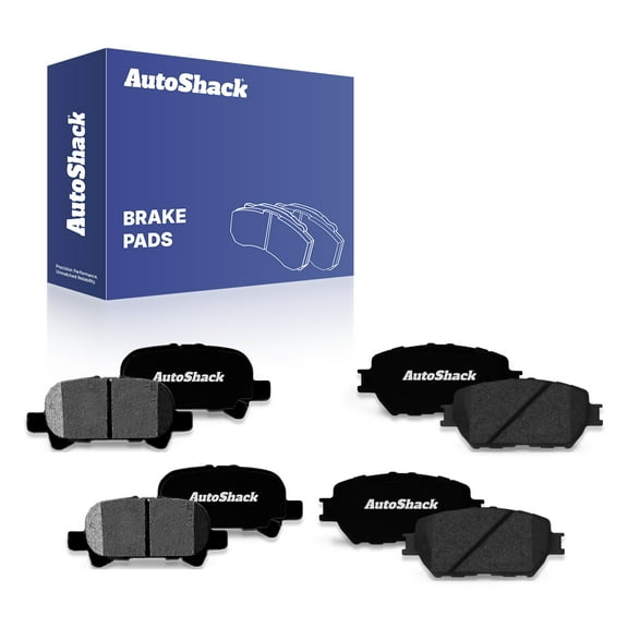 AutoShack Front & Rear Ceramic Brake Pad Set for Toyota, Camry 2002-2006, FWD L4 2.4L V6 3.0L 3.3L