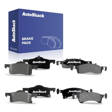AutoShack Front & Rear Ceramic Brake Pad Set for Ford & Lincoln, Expedition 2003-2006 Navigator 2003-2006, 4WD RWD V8 4.6L 5.4L
