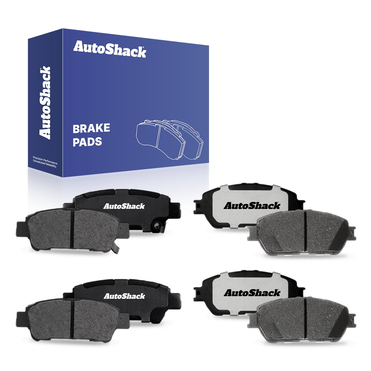 AutoShack Front & Rear Ceramic Brake Pad Set for Toyota, Sienna 2004-2010, AWD FWD V6 3.3L 3.5L