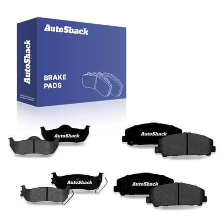 AutoShack Front & Rear Ceramic Brake Pad Set for Nissan & INFINITI, TITAN 2007-2010 Armada 2006-2011 QX56 2006-2010, 4WD RWD V8 5.6L