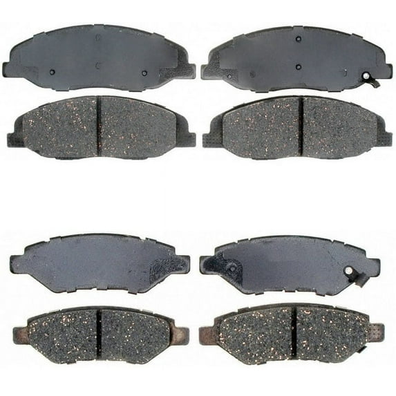 AutoShack Front and Rear Ceramic Brake Pads Kit Replacement for 2008 2009 2010 2011 2012 2013 2014 Cadillac CTS 3.0L 3.6L V6 AWD RWD