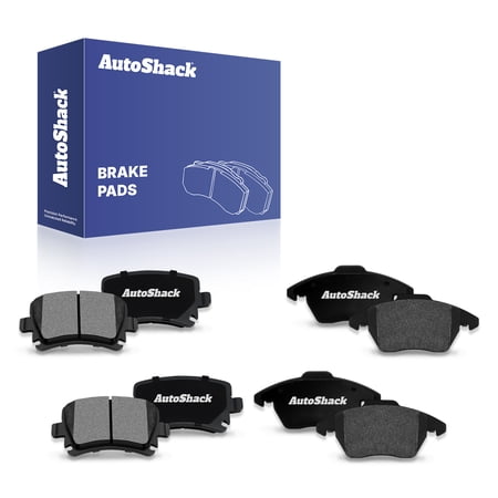 AutoShack Front & Rear Ceramic Brake Pad Set for Volkswagen, Tiguan 2009-2011, AWD FWD L4 2.0L