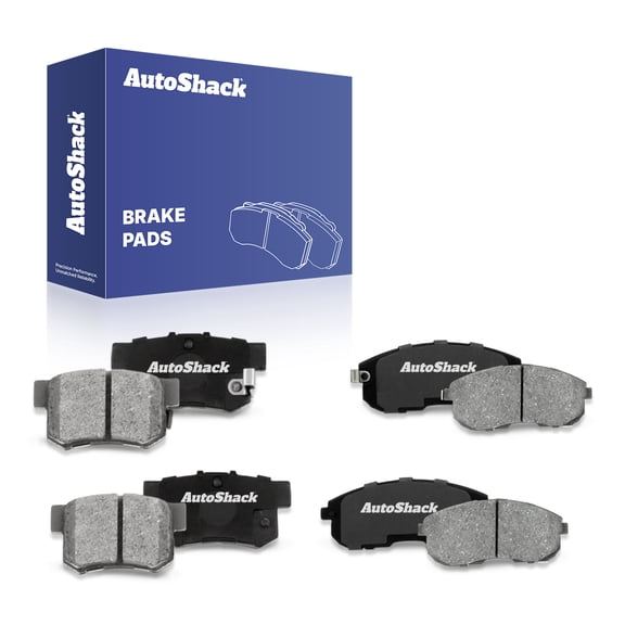 AutoShack Front & Rear Ceramic Brake Pad Set | Replacement for 2007-2013 Suzuki SX4 | 8-PC