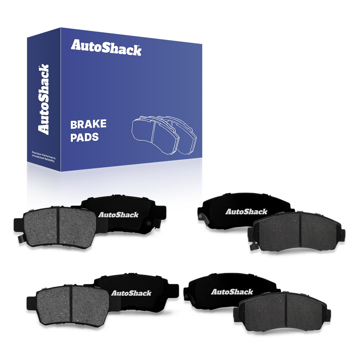 AutoShack Front & Rear Ceramic Brake Pad Set for Honda, Odyssey 2005-2010, FWD V6 3.5L