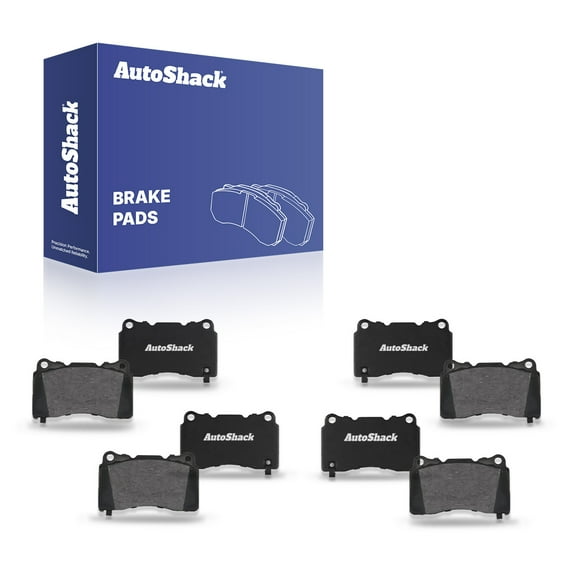AutoShack Front & Rear Ceramic Brake Pad Set for Ford, GT 2005-2006, RWD V8 5.4L