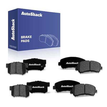 AutoShack Front & Rear Premium Ceramic Brake Pad Set for Suzuki, Kizashi 2010-2013, AWD FWD L4 2.4L