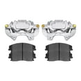 thumbnail image 1 of AutoShack Pair of 2 Front Brake Calipers and Performance Ceramic Pads Set Driver and Passenger Side Replacement for 2005-2008 Dodge Magnum 2006-2010 Charger 2005-2010 Chrysler 300 V6 RWD BRK010361156, 1 of 3