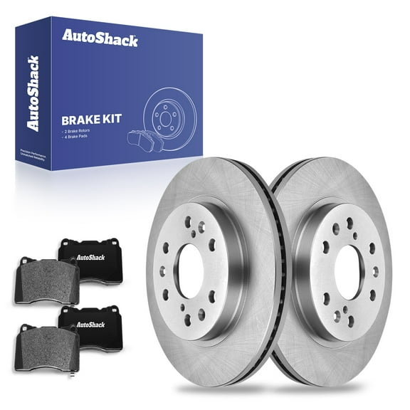 AutoShack 12.98" (329.7 mm) Front Vented Brake Rotors + Ceramic Brake Pads | Replacement for 2013-2019 Cadillac XTS | 6-PC Brake Kit