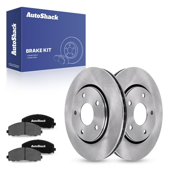 AutoShack 11.89" (302 mm) Front Vented Brake Rotors + Ceramic Brake Pads | Replacement for 2015-2016 Chrysler Town & Country | 6-PC Brake Kit