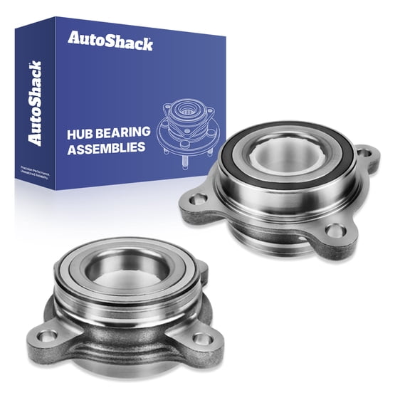 AutoShack Front Wheel Hub Bearing Assemblies - Driver and Passenger Side for Lexus & Toyota, LX570 2008-2011, 2013-2019 Land Cruiser 2008-2011, 2013-2019, AWD 4WD V8 5.7L - 4-Lug, with ABS