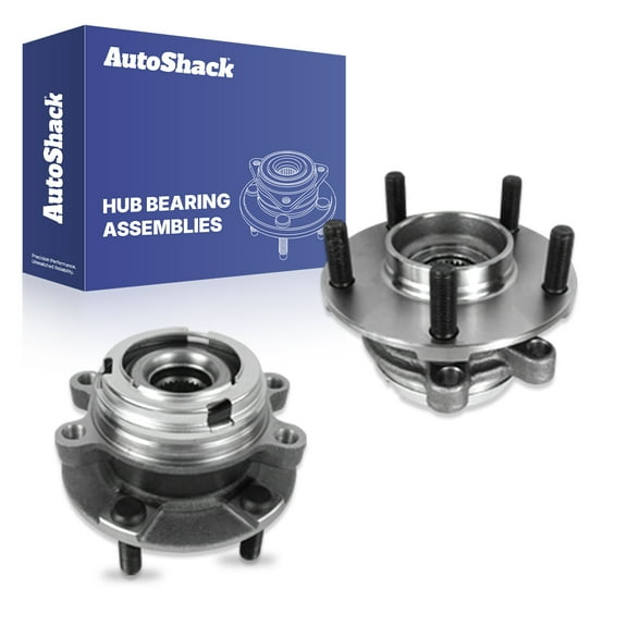 AutoShack Front Wheel Hub Bearing Assemblies Left & Right with ABS Replacement for 2009-2013 INFINITI G37 2007-2008 INFINITI G35 2-PC Set