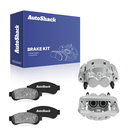 AutoShack Rear Brake Calipers & Ceramic Brake Pads for Ford, F-450 Super Duty 2010-2012, 4 X 2 4 X 4 V8 6.4L 6.7L V10 6.8L