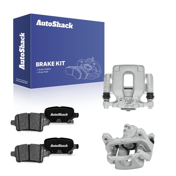 AutoShack Rear Brake Calipers & Premium Ceramic Brake Pads for Chevrolet, Volt 2016-2019 Bolt EV 2017-2019, FWD L4 1.5L