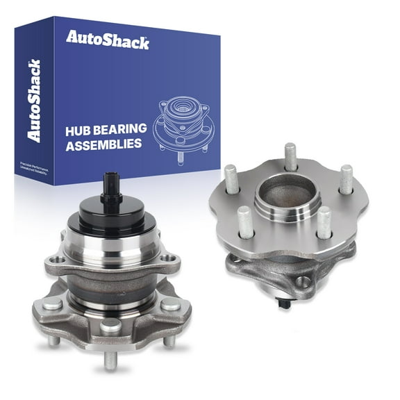 AutoShack Rear Wheel Hub Bearing Assemblies - Driver and Passenger Side for Toyota & Lexus, Highlander 2014-2019 RX350 2010-2019 RX450h 2010-2015, FWD L4 2.7L V6 3.5L - 5-Lug, With ABS