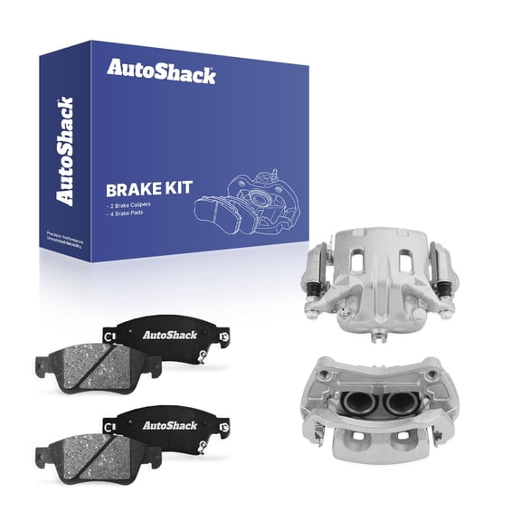 AutoShack Front Brake Calipers & Ceramic Brake Pads for INFINITI, G37 2009-2011 G35 2008, AWD RWD V6 3.5L 3.7L