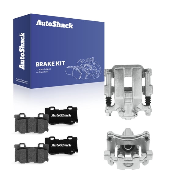 AutoShack Rear Brake Calipers & Ceramic Brake Pads for INFINITI, G37 2008-2011, RWD V6 3.7L