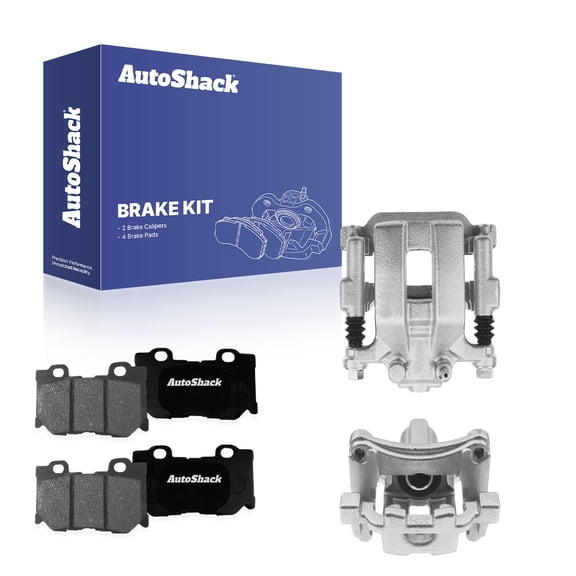 AutoShack Rear Brake Calipers & Premium Ceramic Brake Pads for INFINITI, G37 2008-2011, RWD V6 3.7L