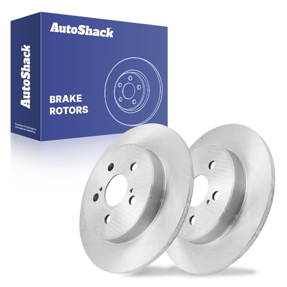 AutoShack Rear Brake Rotors for Toyota, Corolla 2019-2025, AWD FWD L4 1.8L 2.0L - 10.43" (265 mm), 5-Lug