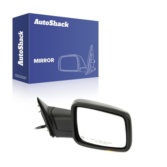AutoShack Side View Mirror Power Heated Black for Ram, 1500 2013-2018 2500 2013-2018 1500 Classic 2019, 4WD RWD L6 6.7L V6 3.0L 3.6L V8 4.7L 5.7L 6.4L, Passenger Side