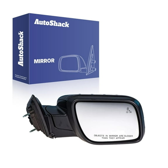 AutoShack Side View Mirror Power Heated Black | Replacement for 2011-2015 Ford Explorer | Passenger Side | 1-PC