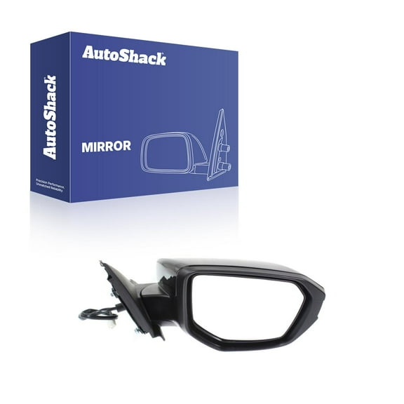 AutoShack Passenger Side Mirror Power Non-Heated Black | Replacement for 2016-2021 Honda Civic | 1-PC