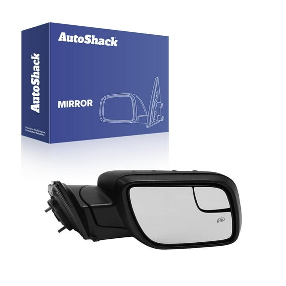 AutoShack Side View Mirror Power Heated Black for Ford, Explorer 2011-2015, L4 2.0L V6 3.5L, Passenger Side