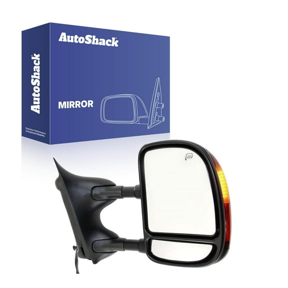 AutoShack Towing Mirror Power Heated | Replacement for 2003-2006 Ford F-250 Super Duty 2003-2006 Ford F-350 Super Duty | Passenger Side | 1-PC