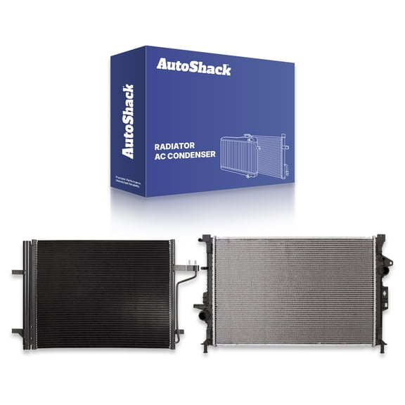 AutoShack Radiator Air Conditioning A/C Condenser | Replacement for 2013-2016 Ford Escape | 2-PC