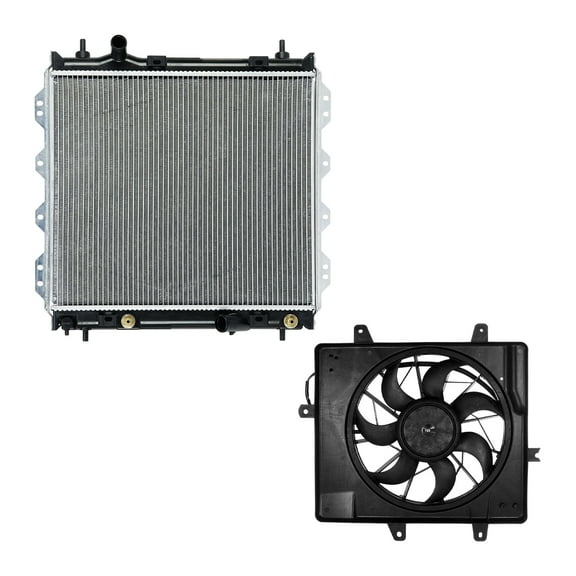 AutoShack Radiator Cooling Fan Assembly | Replacement for 2006-2010 Chrysler PT Cruiser | 2-PC
