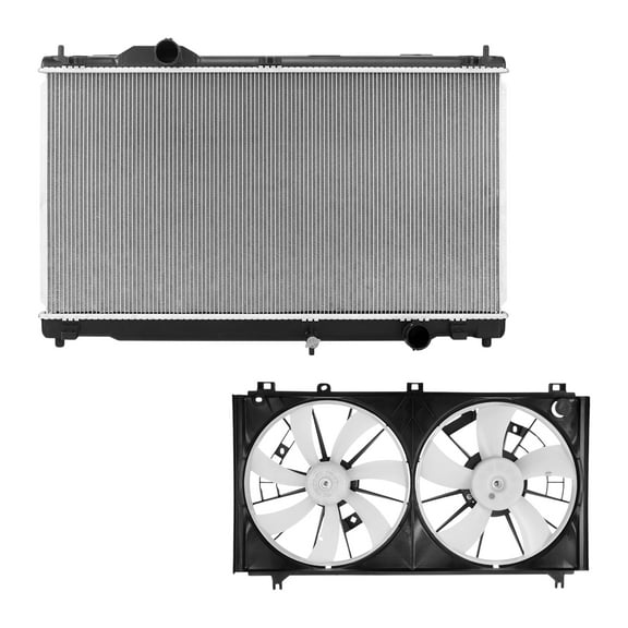 AutoShack Radiator & Cooling Fan Assembly Compatible with Lexus, IS250 2006-2013, AWD RWD V6 2.5L