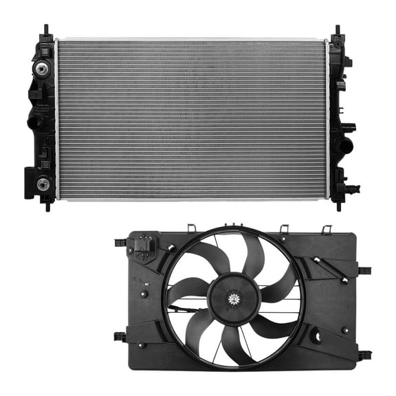 AutoShack Radiator & Coling Fan Set For 2011-2015 Chevrolet Cruze 2016 Cruze Limited 1.4L 1.8L FWD RKPKG00043