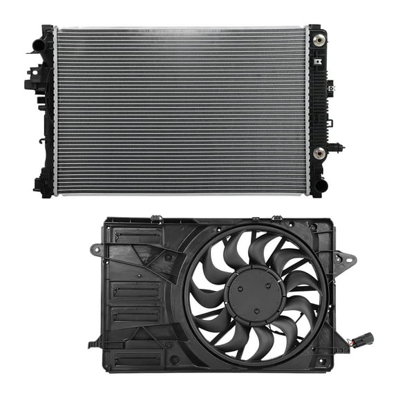 AutoShack Radiator & Coling Fan Set For 2016-2018 Chevrolet Malibu 1.5L FWD RKPKG00001