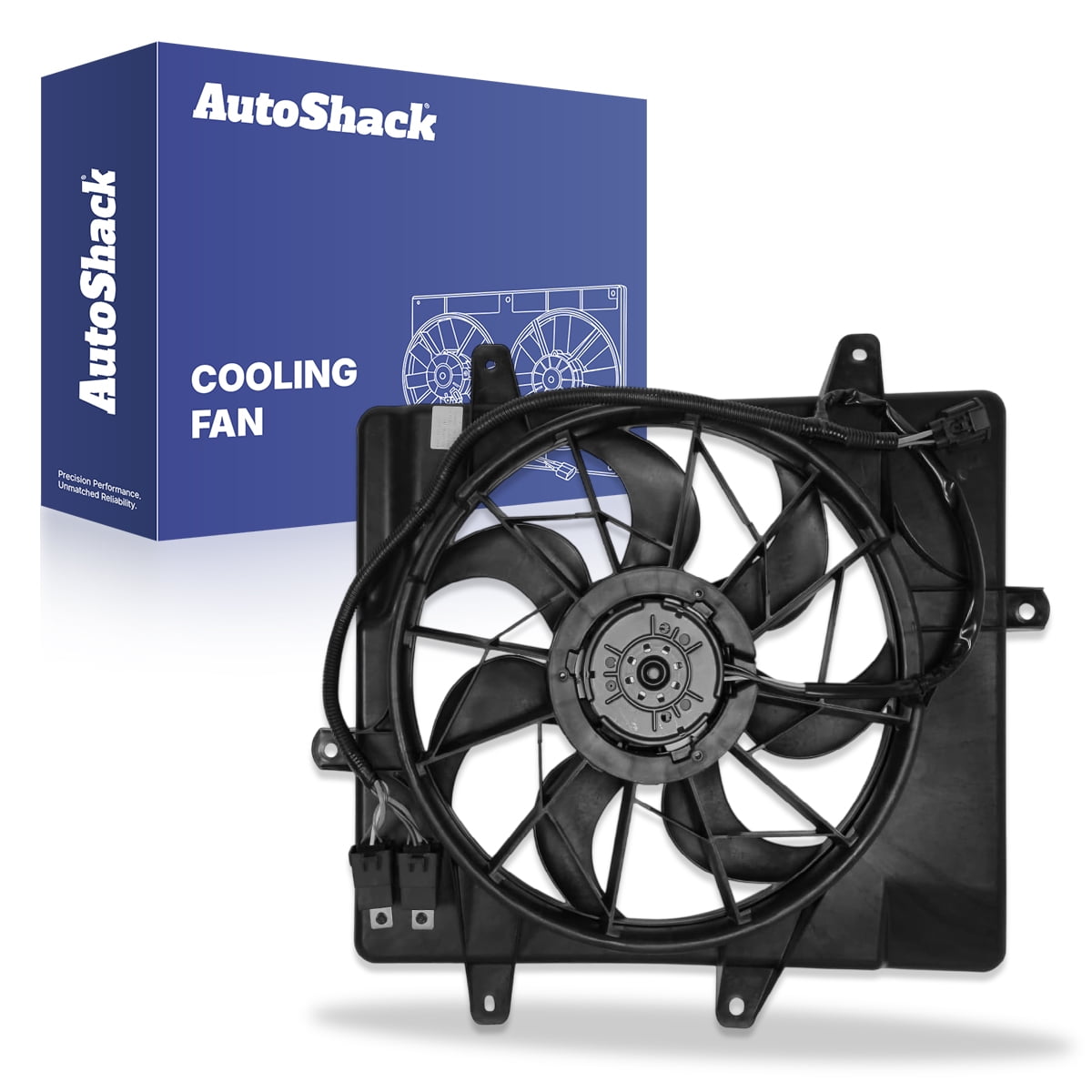 AutoShack Radiator Cooling Fan Assembly for Chrysler, PT Cruiser 2006-2010, L4 2.4L